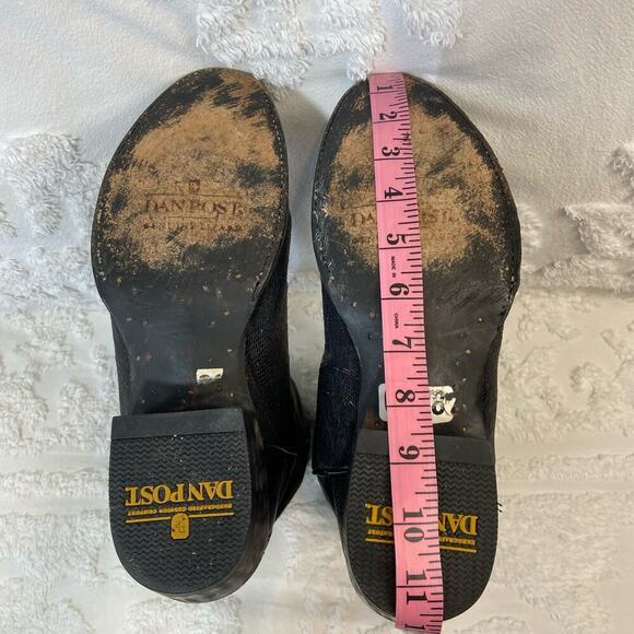 DAN POST Men's Snakeskin Leather Cowboy Boots Sz 9.5 Country Distressed Workwear - Picture 6 of 8